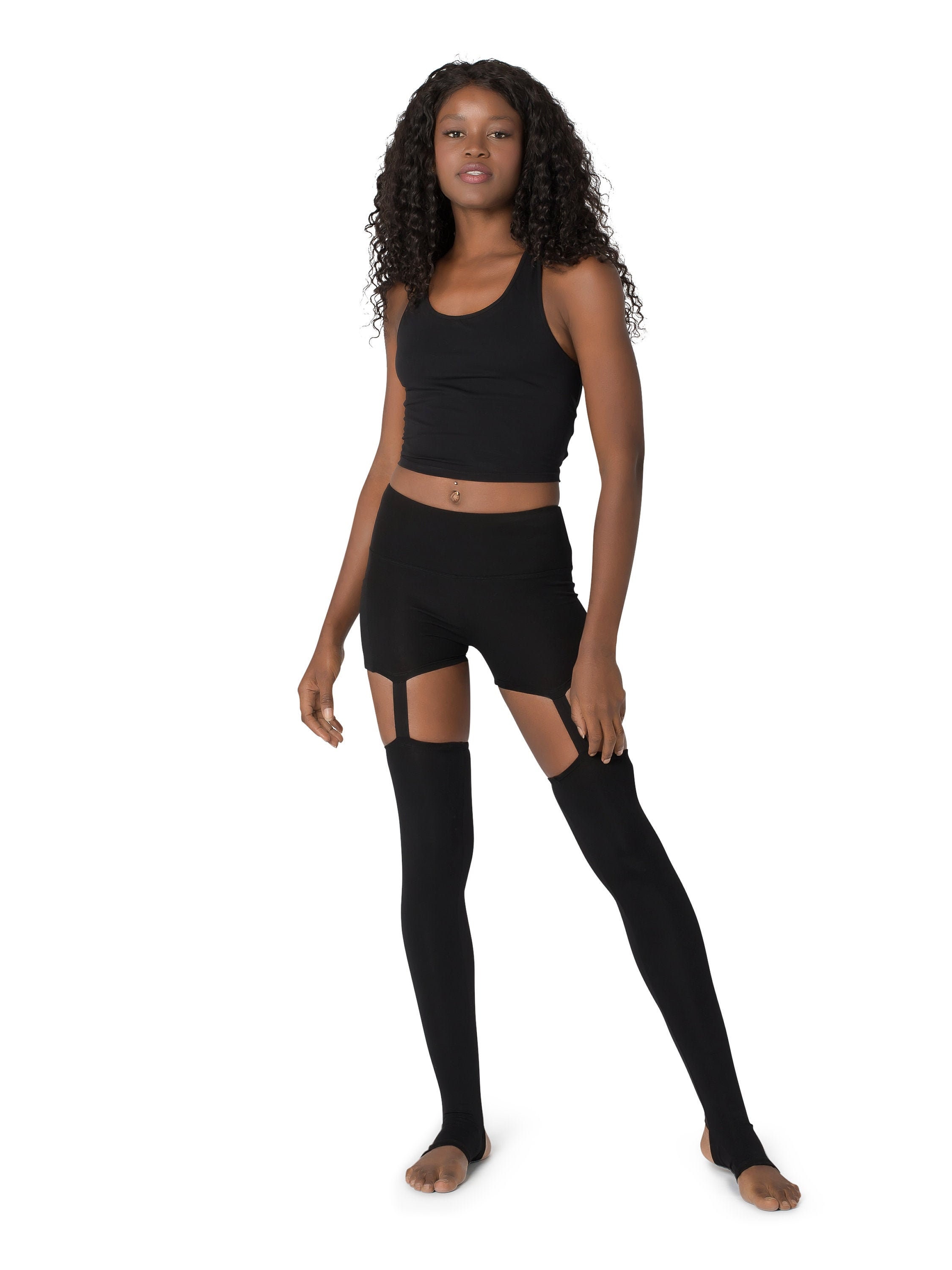 Cut Out Leggings Black -  Canada