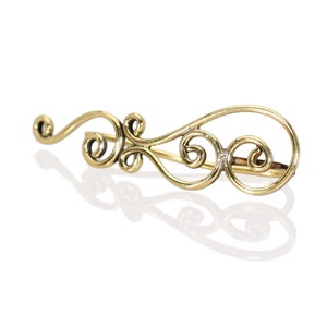Tribal oorbellen goud, goud boho klimmer oorbellen, Keltische knoop oorbellen, gouden crawler oorbellen, boho crawler oorbellen, klim oorbellen delicaat