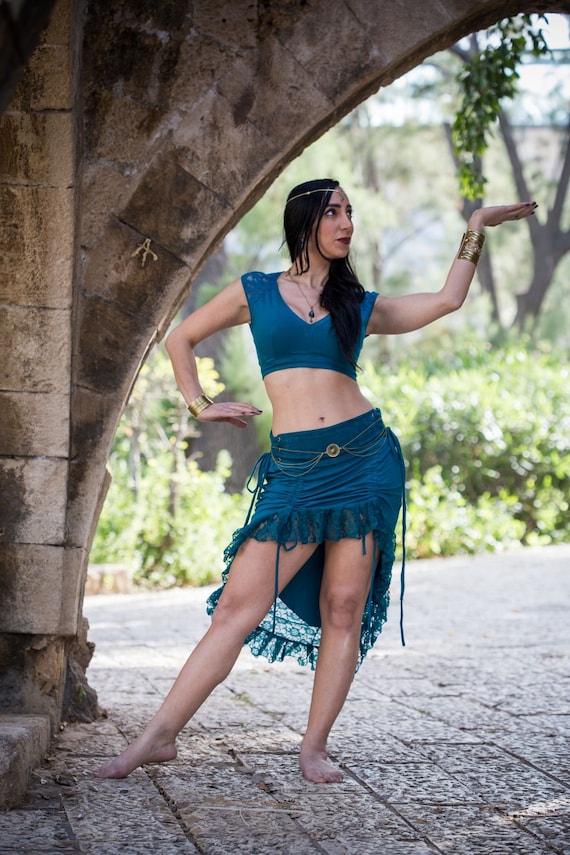 Skirt for Women Asymmetrical Skirt Belly Dance Skirt Goddess Boho Skirt Tribal Fusion Fashion Festival Wear Unique Lace Skirt Etsy
