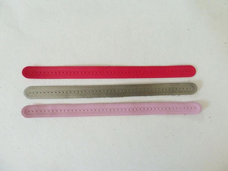 3 bandes de cuir pour bracelet en cuir fin image 1