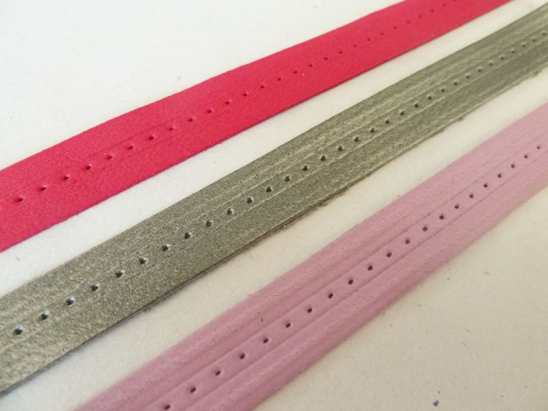 3 bandes de cuir pour bracelet en cuir fin image 2