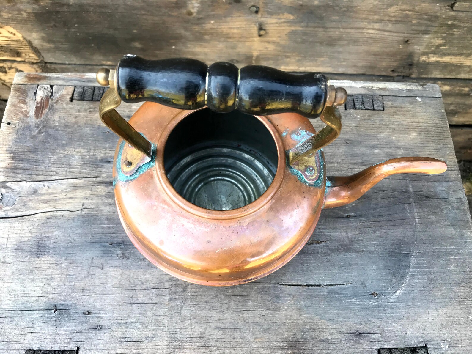 Antique Copper Tea Kettle Made in England Teapot Copper With Etsy