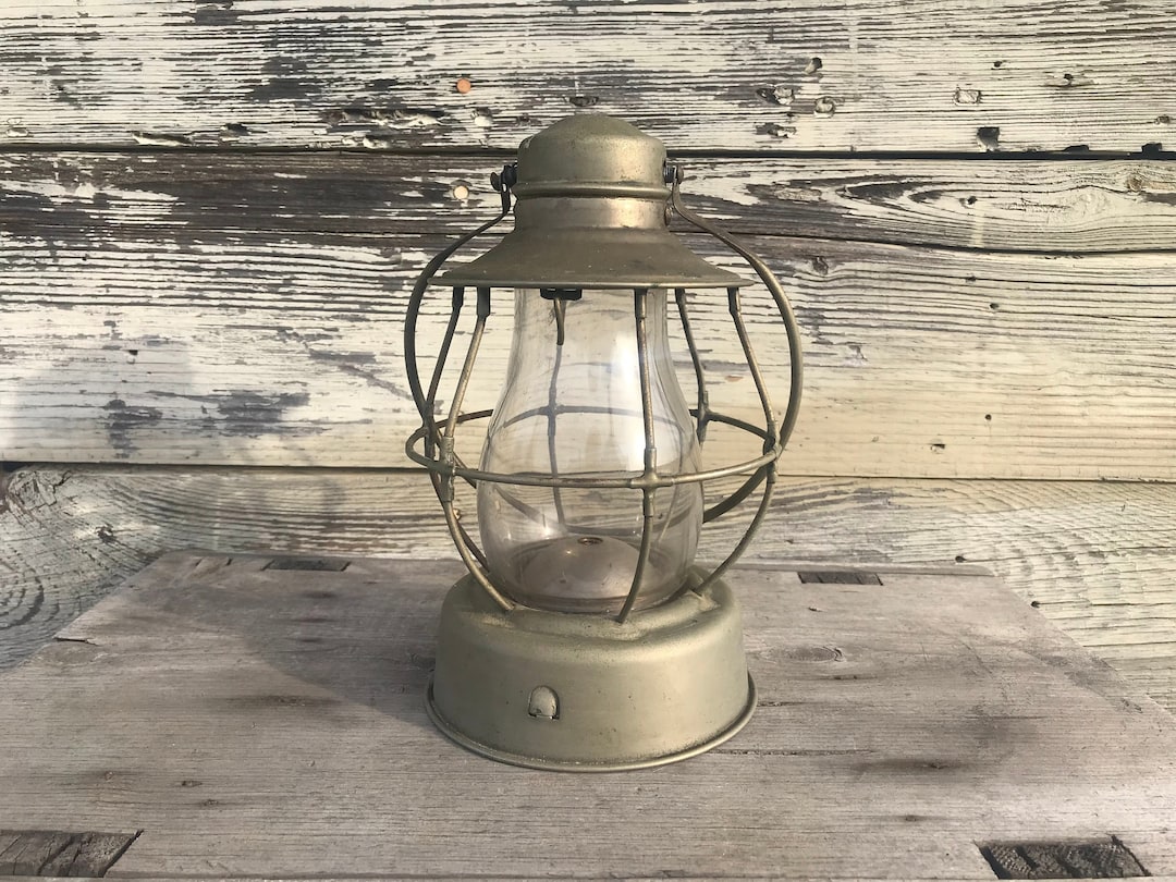 Antique Railroad Lantern, JENKS LANTERN CO., Collectible Brass Lantern