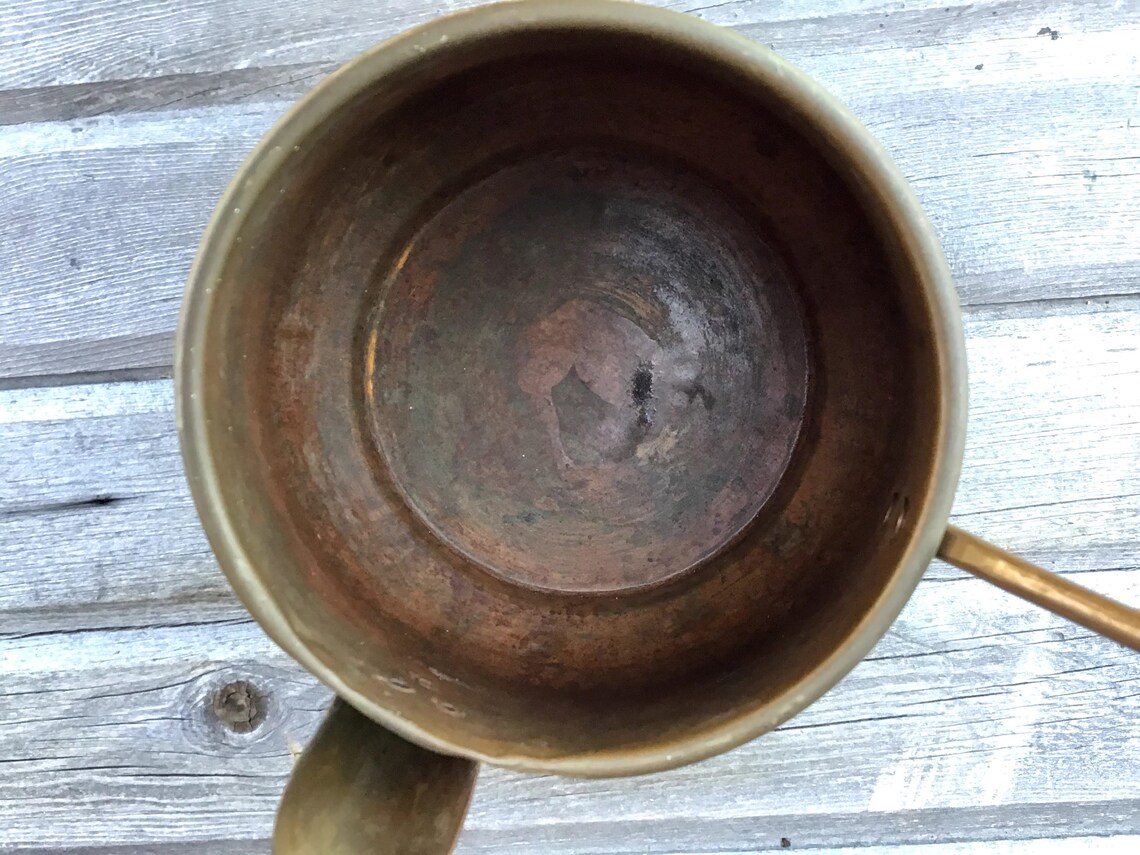 Vintage Copper Dipping Cup Antique Smelting Pot Copper Etsy