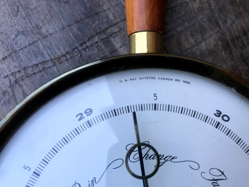 Vintage Airguide Barometer, 1956 Wall Hanging Banjo Barometer, Chicago, Made in USA, Collectible