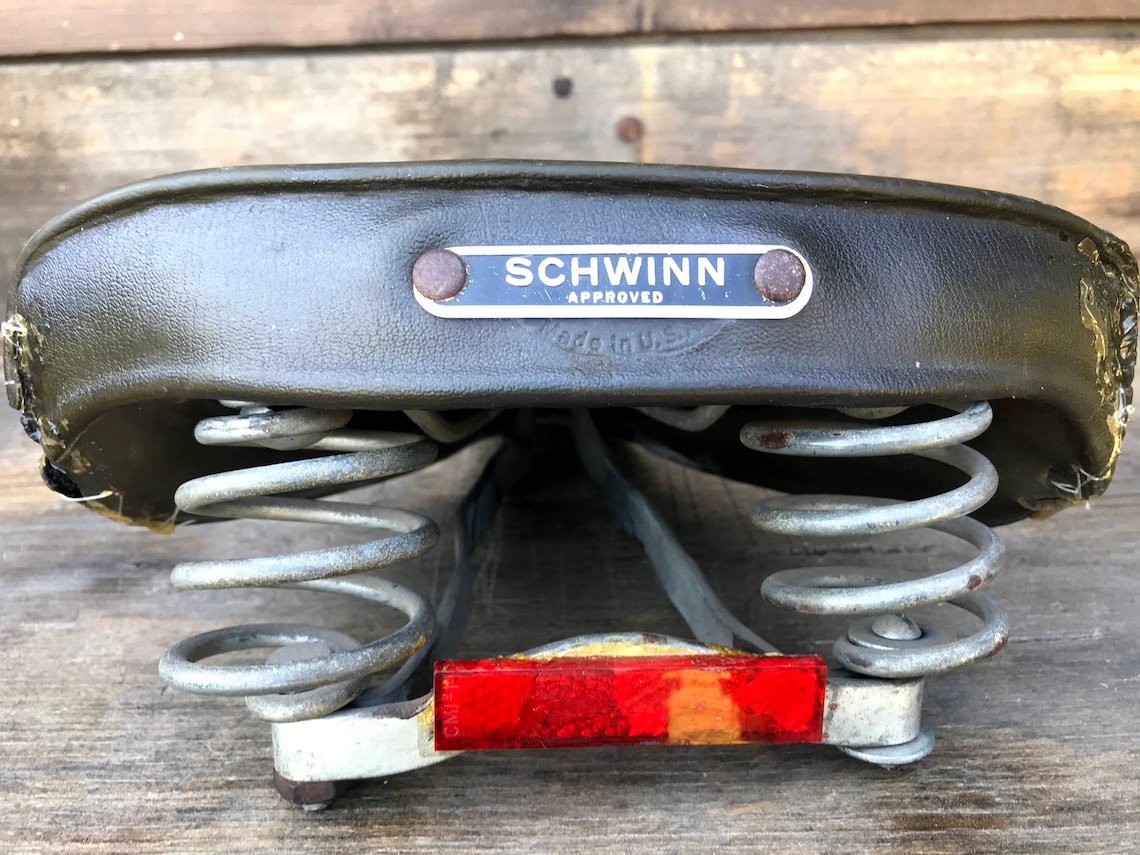 Schwinn Bicycle Seat Black and White Monogram Vintage Etsy