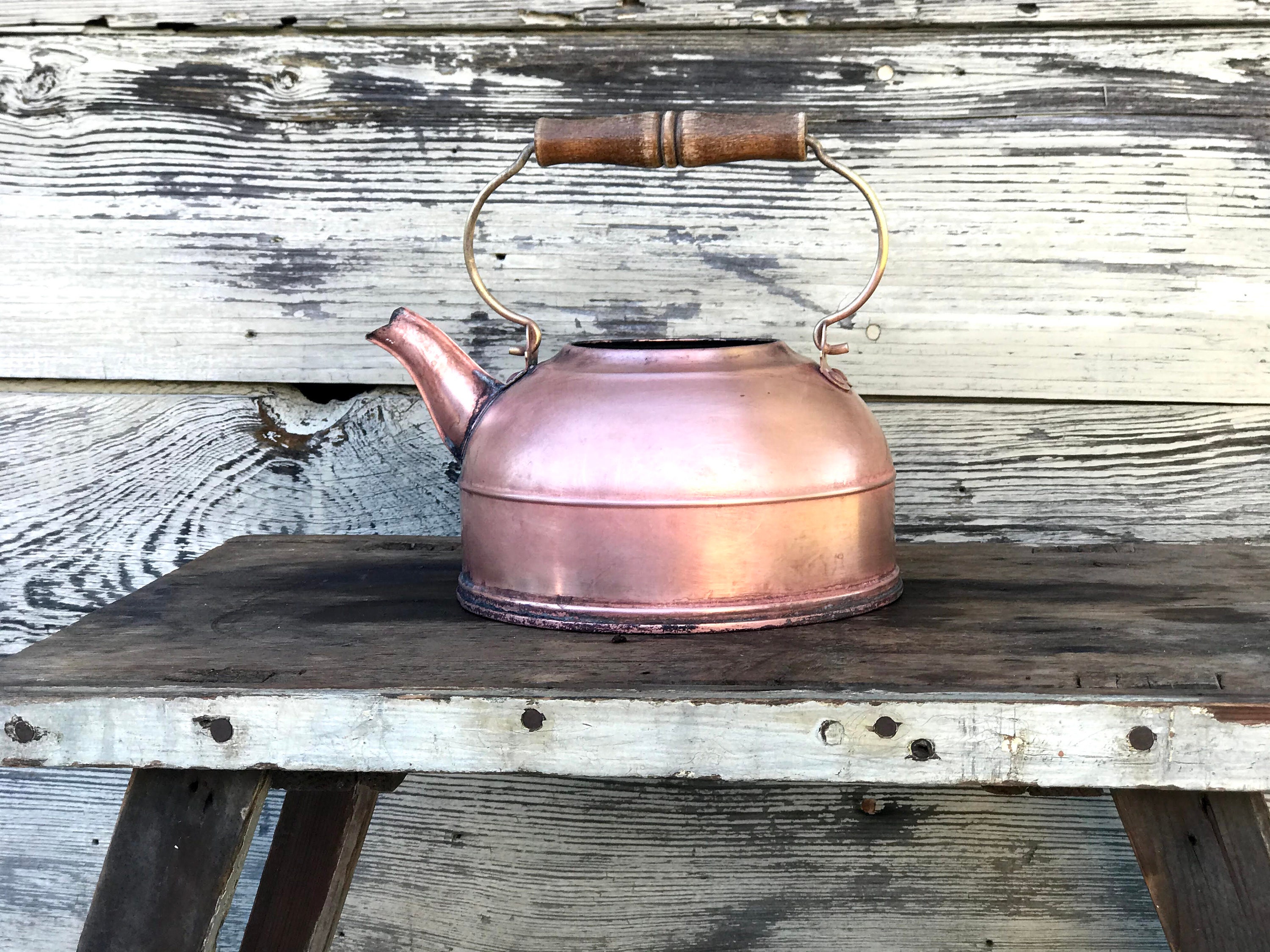 LIXIDIAN Electric Kettles for Boiling Water 700ML Handmade Thick Copper Tea  Kettle Vintage Red Copper Teapot Household Boiling Water Tea Pot