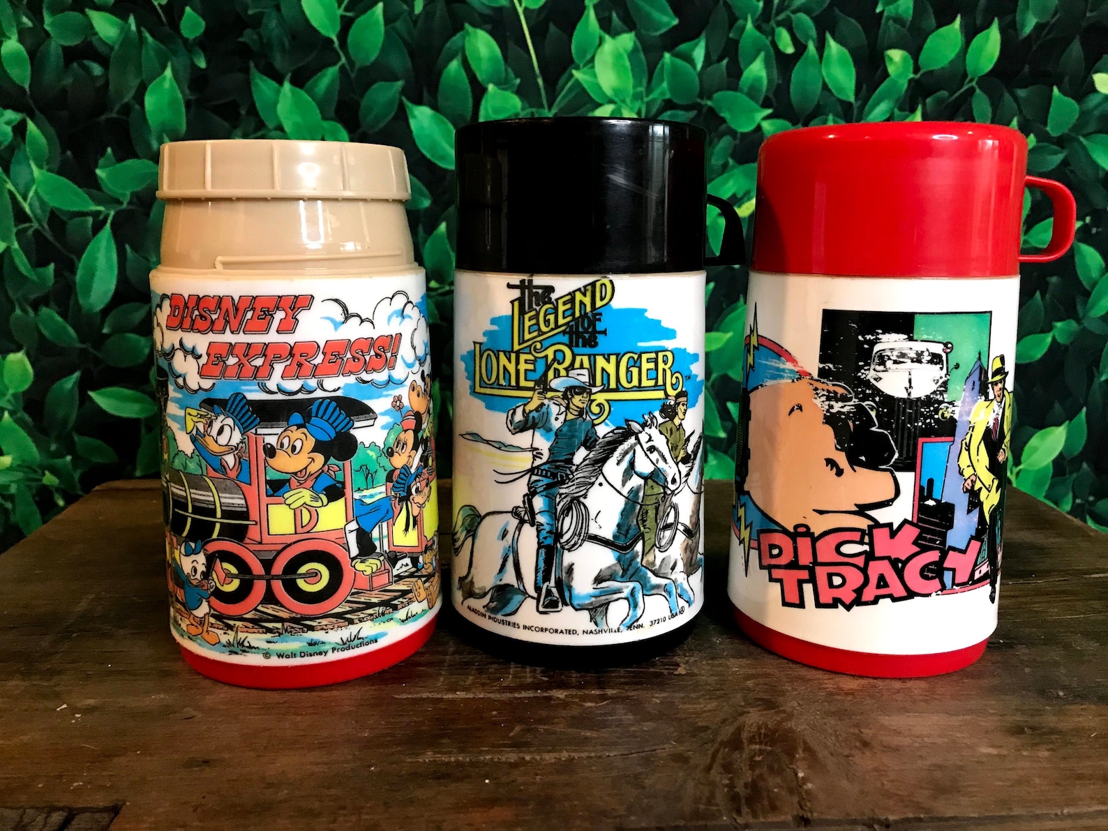 Lone Ranger Thermos Dick Tracy Thermos Disney Express Etsy