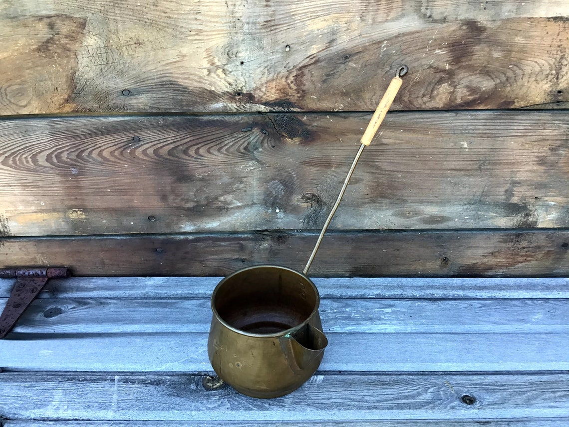 Vintage Copper Dipping Cup Antique Smelting Pot Copper Etsy