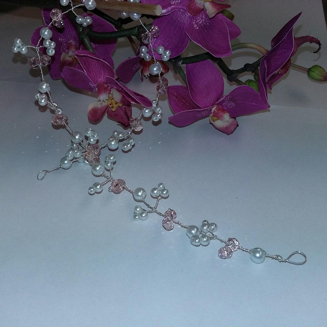 Bandeau De Demoiselle D'honneur Pour Enfant - Serre-tête Mariage Fille Avec Perles Et Strass - Accessoire Cheveux Cérémonie