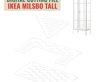 Digital download - Ikea MILSBO TALL perforated shelves / Cutting file to DOWNLOAD - Shelf pack - Ikea Milsbo