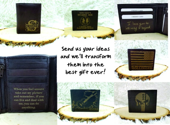 Personalized Laser Engraved Wallet - Jane