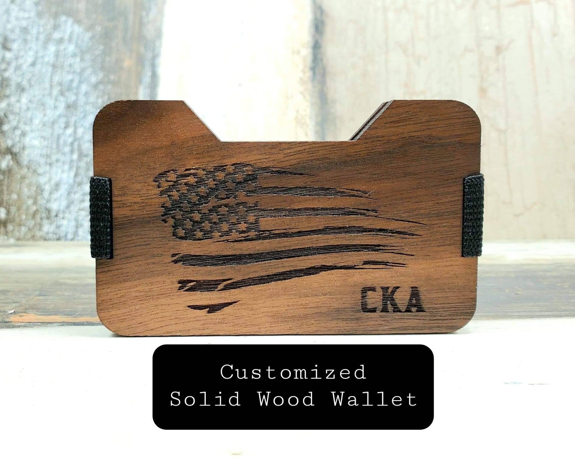 Custom Wooden Wallet Personalized Minimalist Wallet Unique Etsy