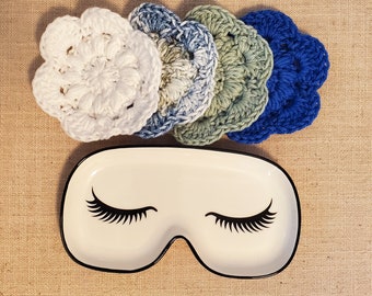 Eco friendly makeup remover pads, Cotton face pads, Beach colors, face scrubbies