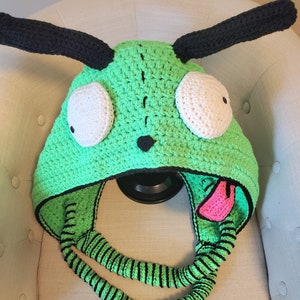 Robot dog hood, Twisted pup hood, Zim character inspired hat, Gir hat, Cosplay, Comic con hood,