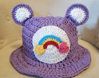 Care bear, BEST FRIEND character inspired bucket hat, Cosplay, Rave hat