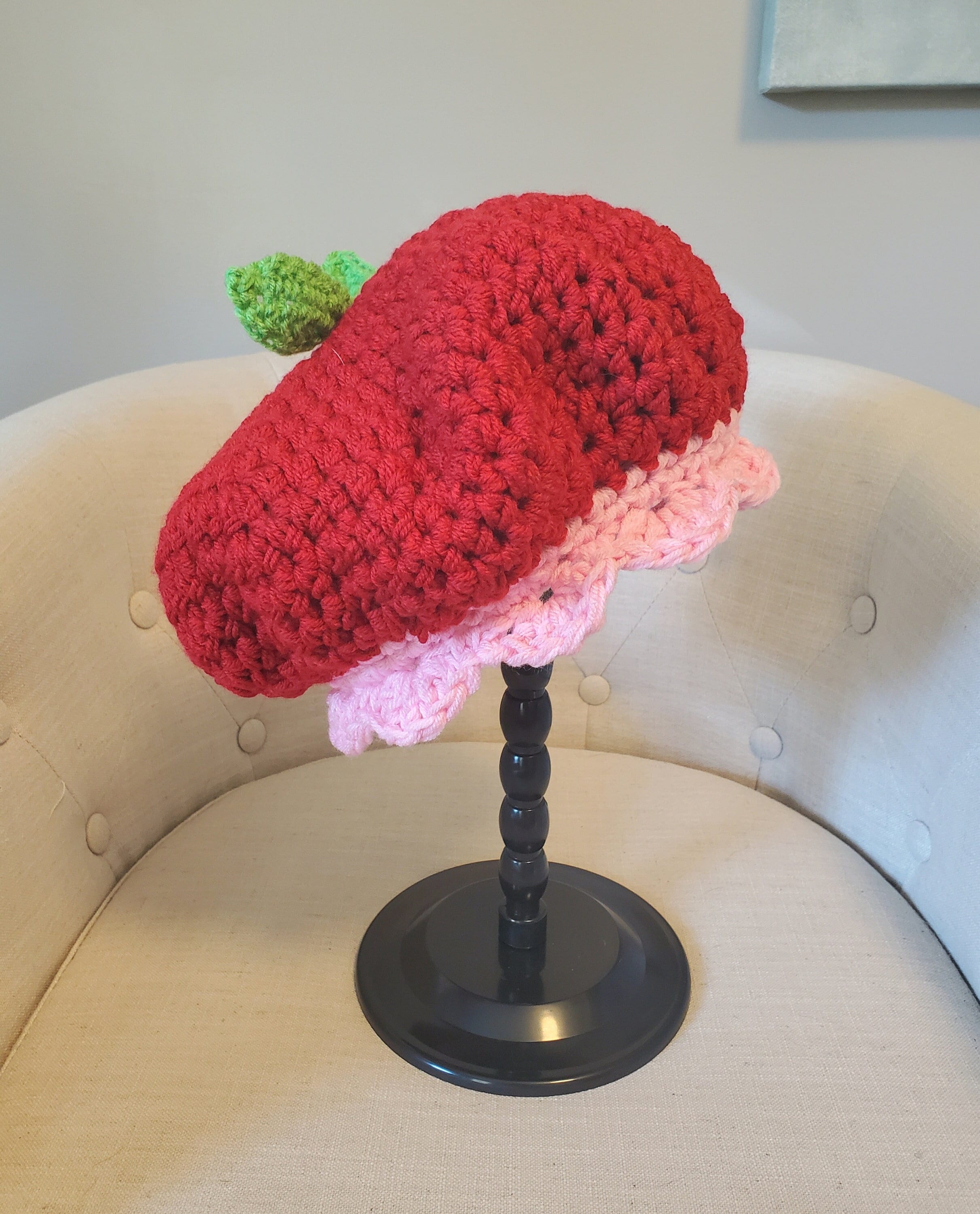 CHERRY CUDDLER character inspired puffy bucket hat, cosplay