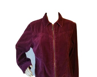 velour denim jacket