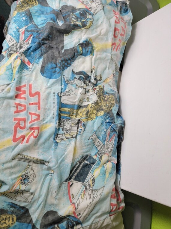 Vintage 1977 Star Wars Blanket 70s VTG Rare Vader… - image 8