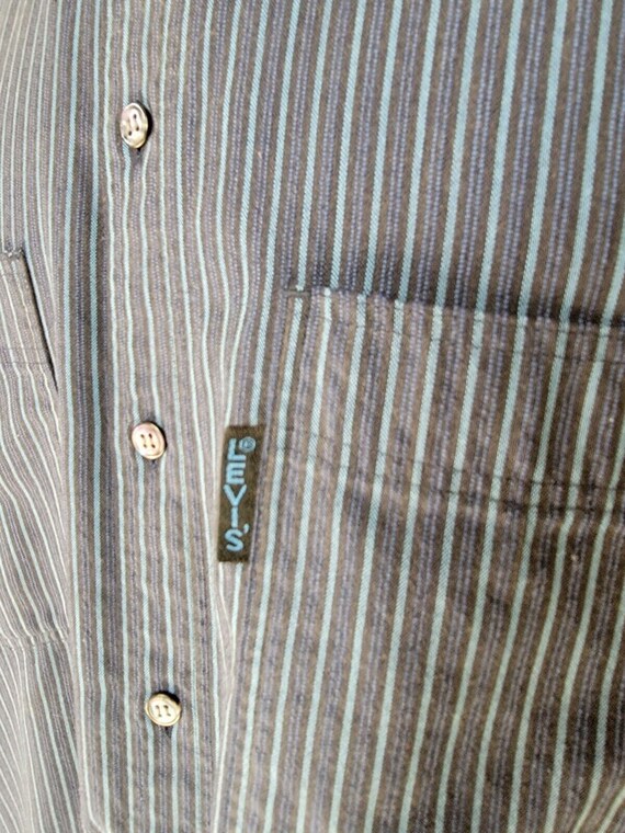 Vintage Levi's Silver Label Mens Button Up Shirt … - image 5