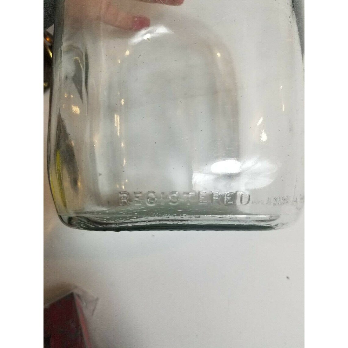 Vintage One Gallon Glass Jug Jar with Plastic Handle Clear Etsy