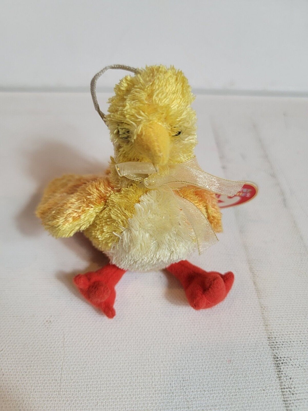 Chickie Beanie Baby Mini Bean Bag Plush Chicken Happy Spring Vintage