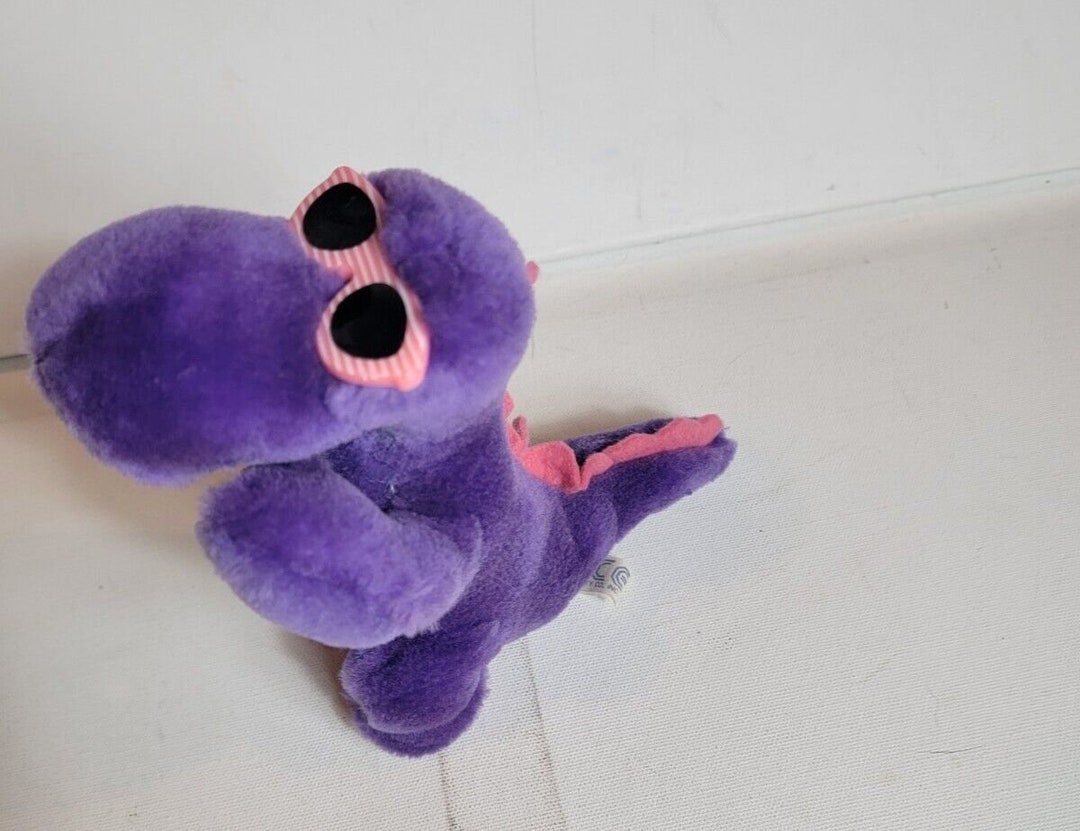 Vintage Plush Dinosaur Stuffed Animal Purple 1990s VTG 90s ACE Etsy