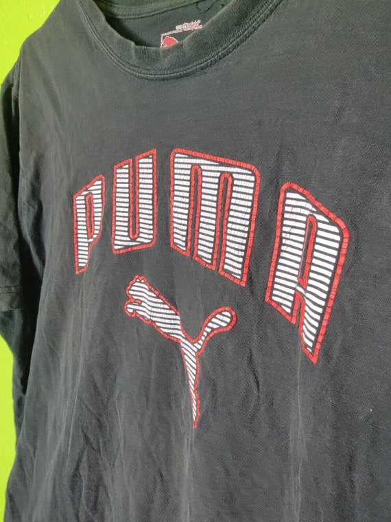 Puma Essential Mens Medium Logo T-shirt Black Red… - image 6