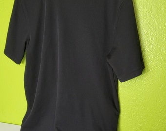 Athletic Works Solid Black Top Workout Running Basketball Mens Medium Dri More