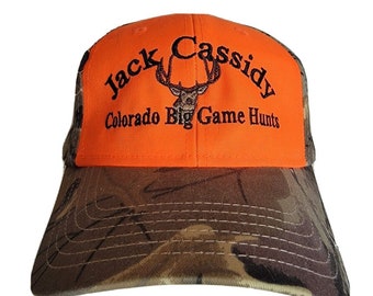 Jack Cassidy Big Game Hunts Hunting Hat Cap Orange Camo Camouflage Strapback