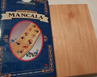 Mancala Premier Solid Wood Board Game In Box Gemstone Pcs. For 2 Players Oak