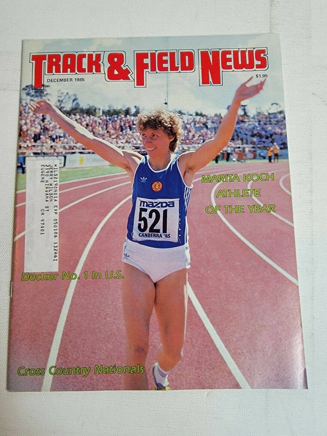Vintage 1980s Track and Field News Magazine 1985 Decker Koch Etsy