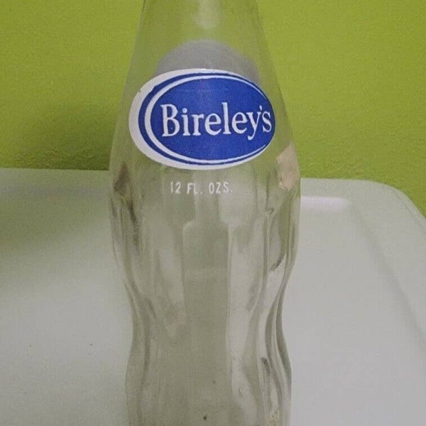 Rare Vintage Antique Soda Pop Glass Bottle Bireley's 12oz Clear