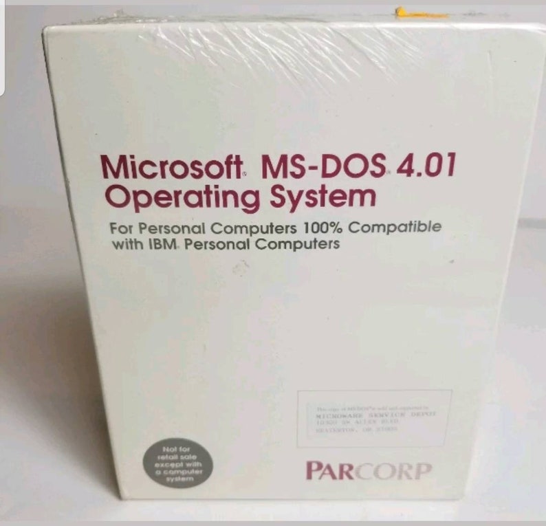 Rare Vintage Microsoft MS DOS 4.01 Opersting System IBM | Etsy