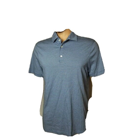 Michael Kors Golf Polo Shirt Blue Black White Striped Mens - Etsy