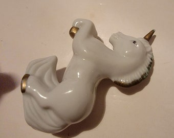 Vintage Unicorn Figurine Decor Figure Ceramic