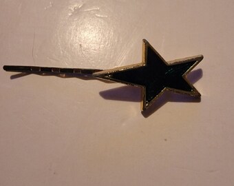 Vintage Hair Clip Accessory Star Shaped Gold Tone