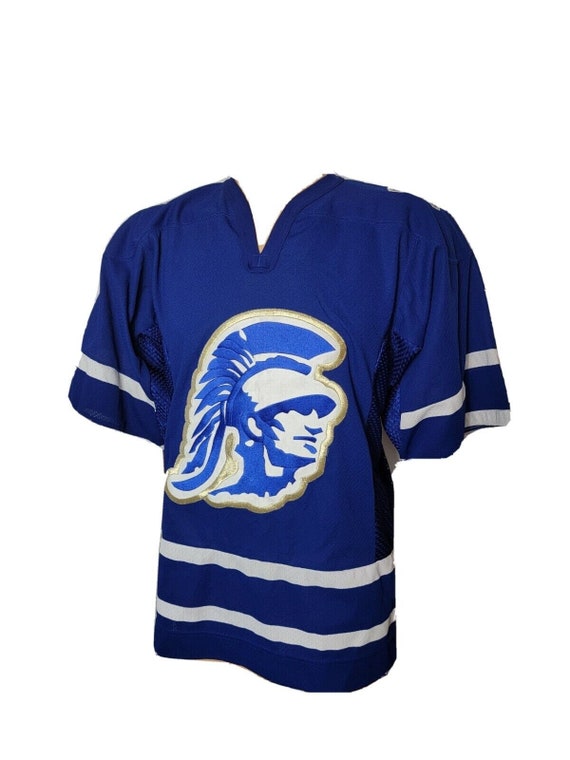 Vintage CCM HARTFORD WHALERS (Man's LARGE) Hockey Jersey BLUE