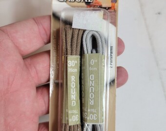 Pack of 2 Brown & Gray Pro Casual Shoelaces NIP 30" Mitchellace Shoe Laces