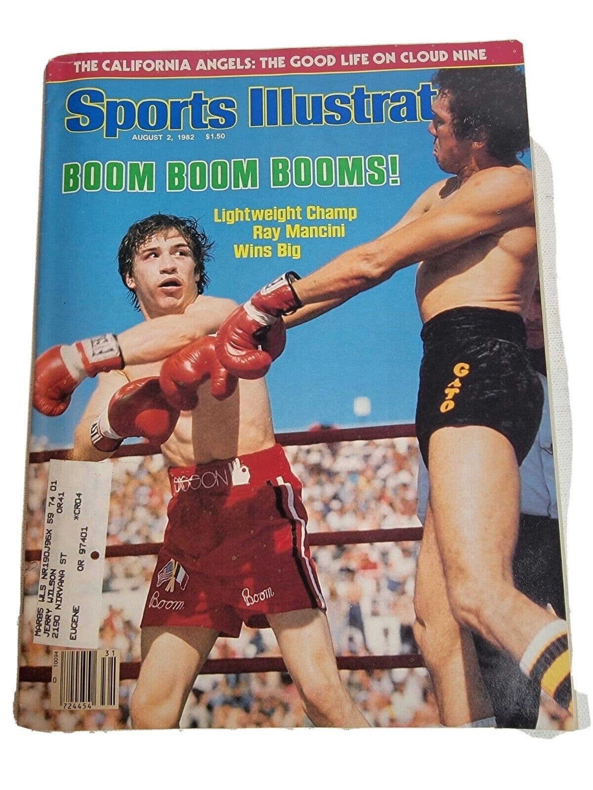 Ray Boom Boom Mancini Signed Sports Illustrated August 2 1982