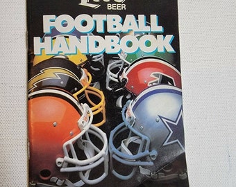 Vintage NFL Mini Handbook Miller Lite Beer 1984 Edition 80s VTG College Football