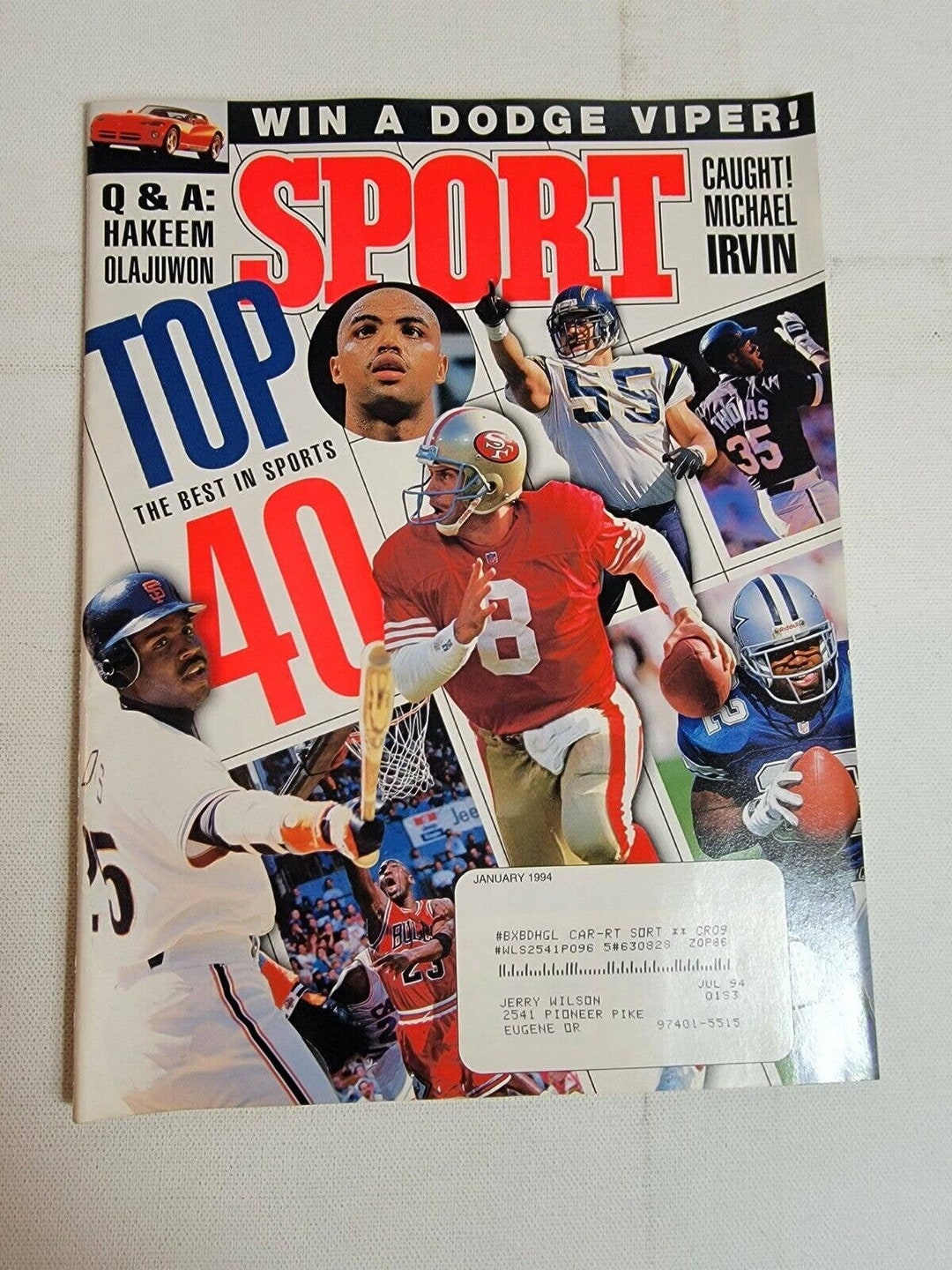 Vintage Sport Magazine Best in Sports Top 40 Joe Montana Bonds Jordan