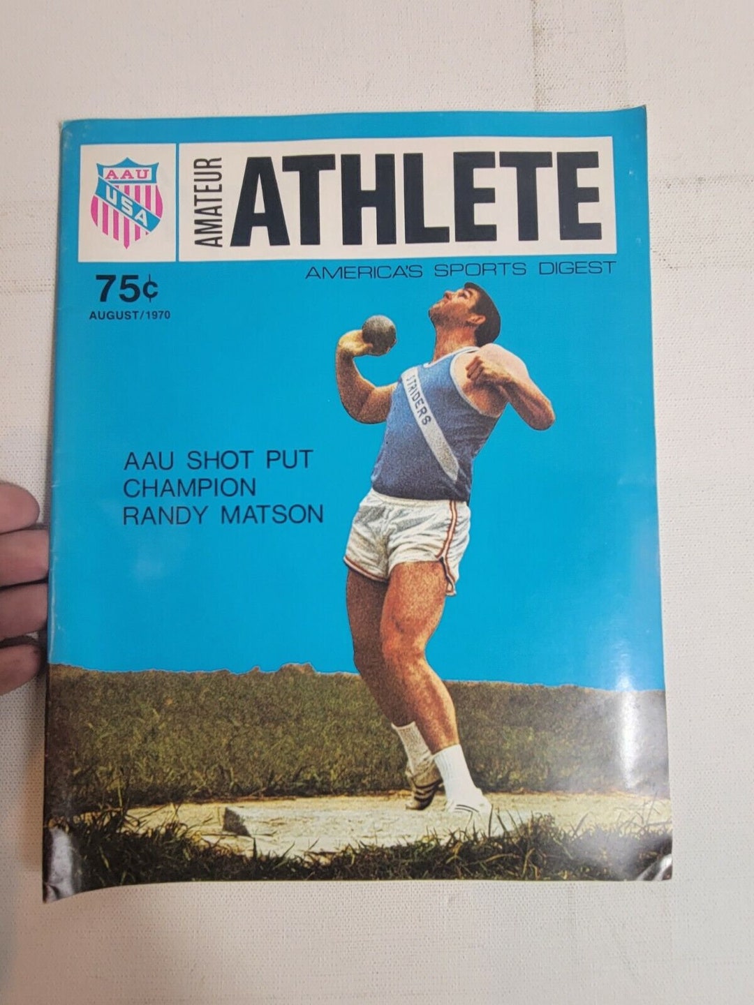 Vintage 1970s Amateur Athlete AAU Track and Field Shotput Etsy