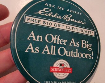 Large Eddie Bauer Button Pinpack Promo Outdoors Science Diet