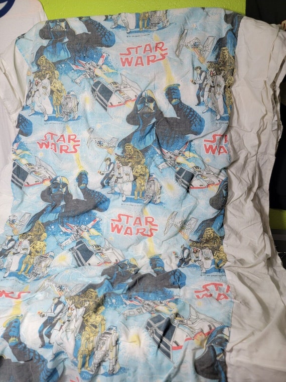 Vintage 1977 Star Wars Blanket 70s VTG Rare Vader 