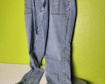 Pantaloni jeans blu risorti taglia 15 vita 32