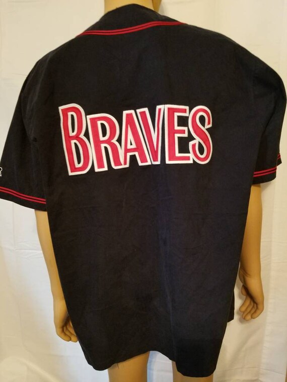 navy blue braves jersey