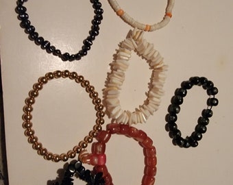 Y2K Bracelets, 4 Different Styles With Pearl Spacer Beads 