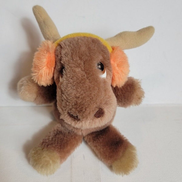 Vintage Dakin Arctic Circle Plush Toy Stuffed Animal Moose Elk Deer 7.5" VTG