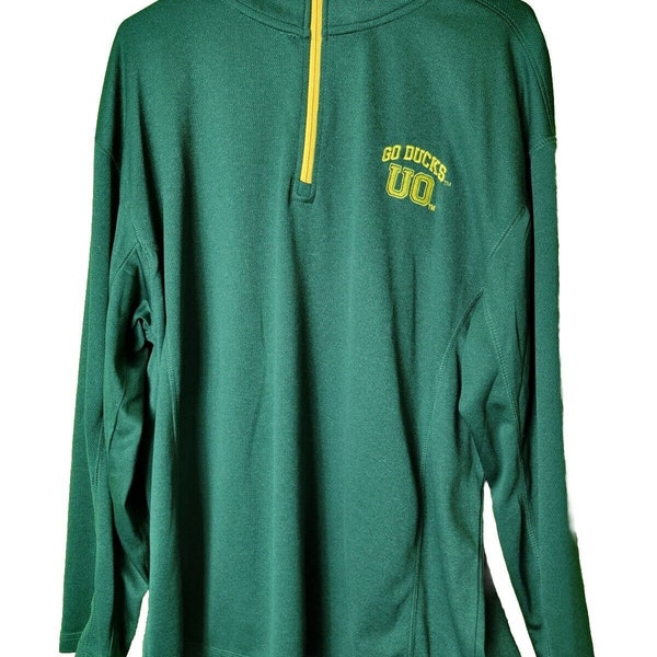 Oregon Ducks Performance Pullover Mens Large Green Go Ducks Lightweight Jacket